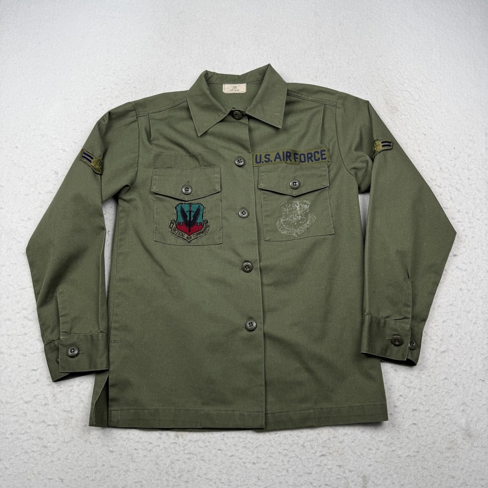 Vintage U.S. Air Force Shirt Womens 10R Green Tactical Air Command OG-507